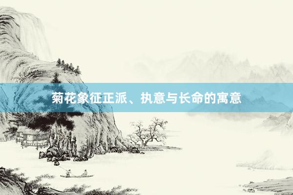 菊花象征正派、执意与长命的寓意