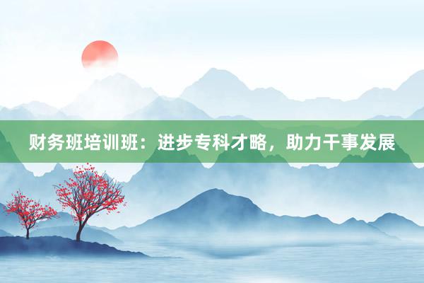 财务班培训班：进步专科才略，助力干事发展